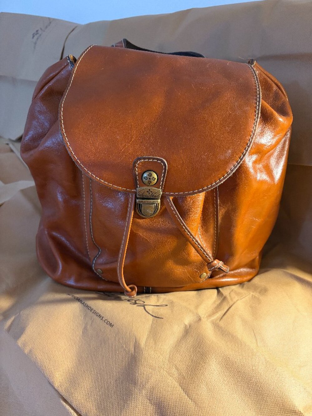 Patricia Nash Signature Leather Backpack